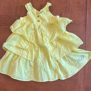 BOGO SALE 🎉 Jean Bourget (France) yellow ruffle Cotton Sundress Size 12 m EU 74